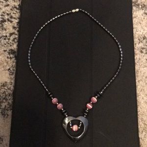 Beautiful black and pink necklace